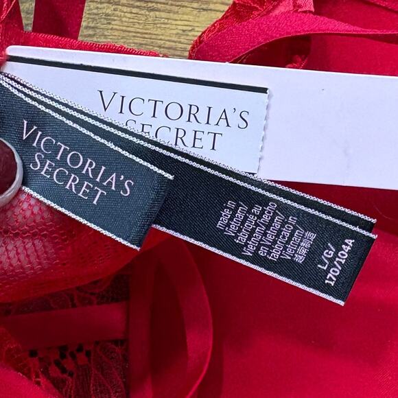 Victorias Secret Size L Bombshell Lace Teddy Corset Push Up Red Sexy Lingerie - Picture 10 of 15